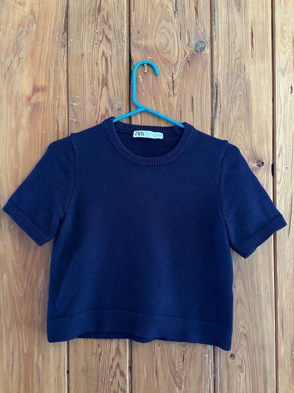 Zara cropped short-sleeved sweater